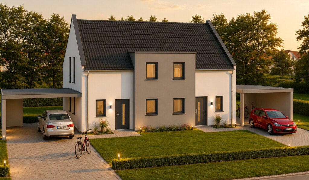 Neubau Doppelhaushälfte Lübbecke KfW40